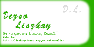 dezso liszkay business card